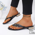 Rhinestone Leaves Clip Toe Sandals for Women Summer 2026 Low Square Crystal Heels Gladiator Shoes Slippers Woman Gold Flip Flops