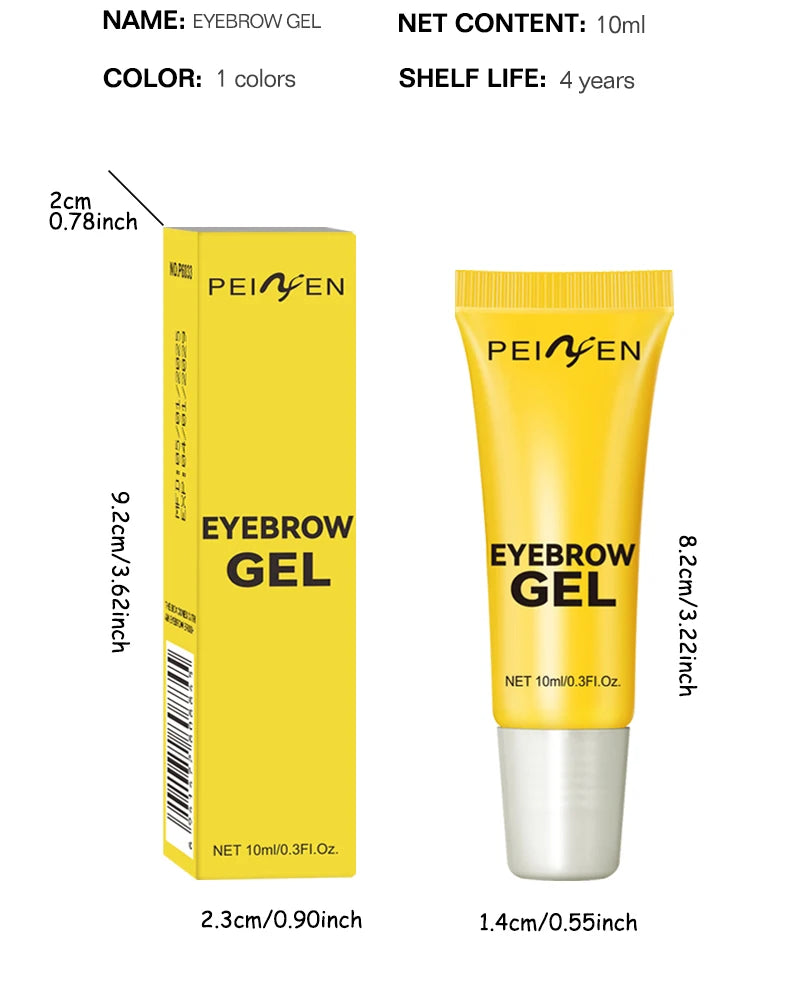 3D Eyebrow Gel with Brush Waterproof Quick-drying White Gel Eyebrow Cream Long-Lasting Natural Eyebrows Styling