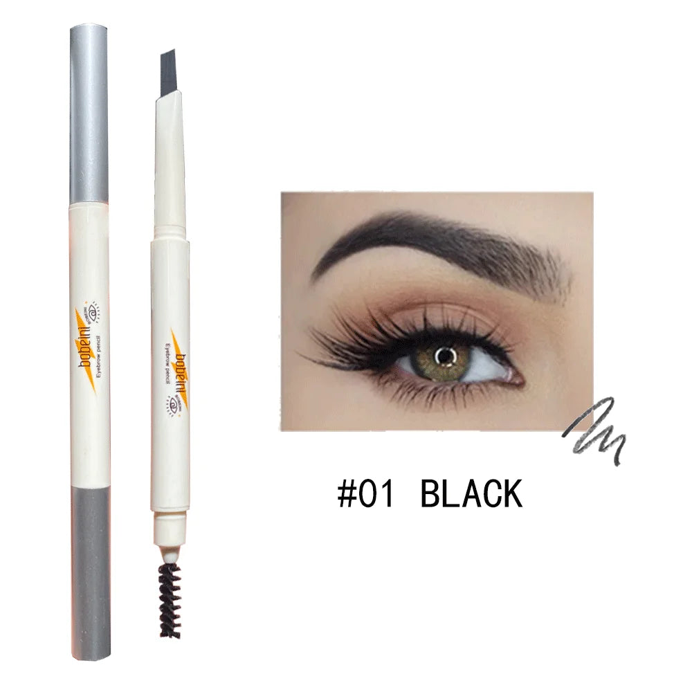 Double-ended fine-tip eyebrow pencil, waterproof, sweat-proof, smudge-proof, non-fading, natural color eyebrow pencil