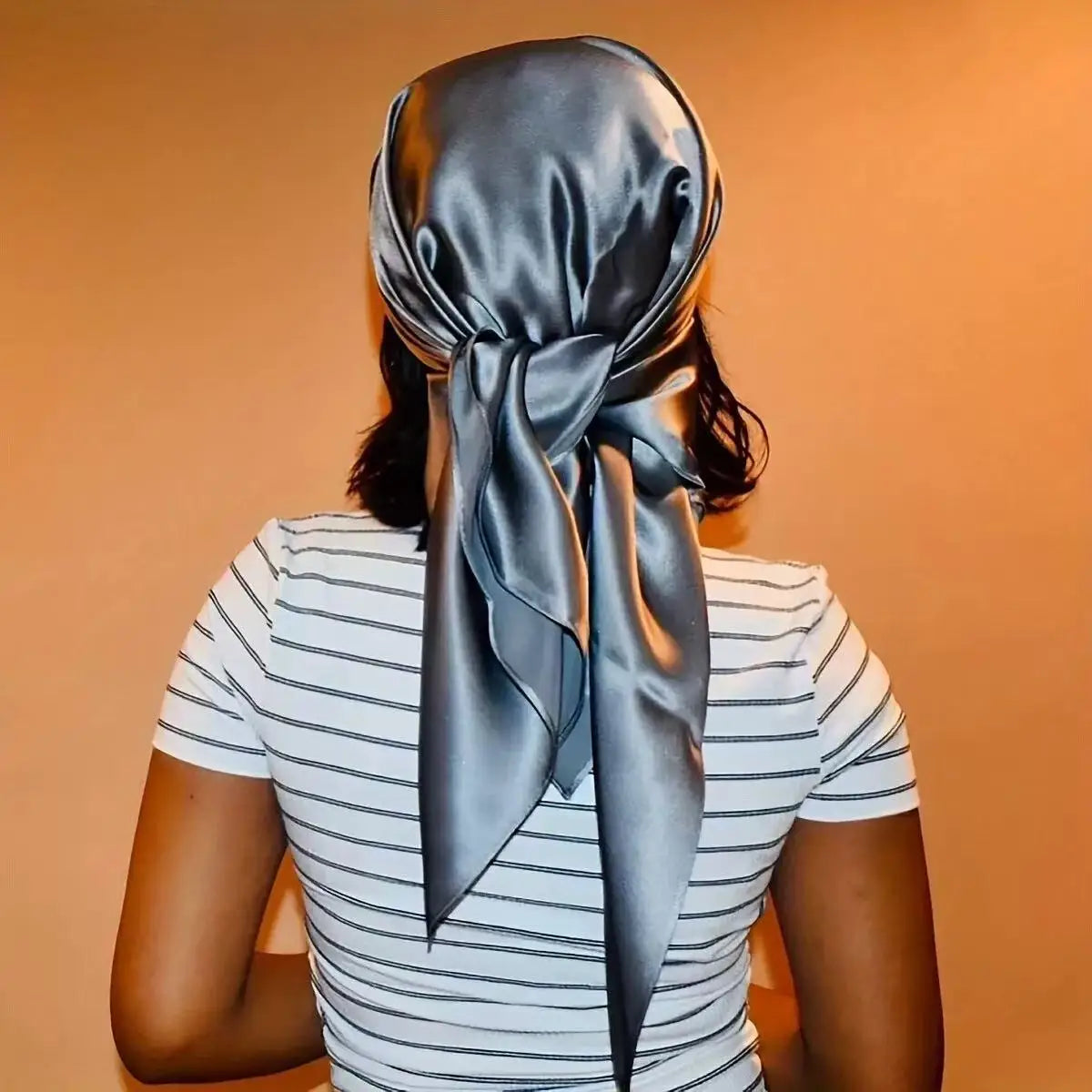 90x90cm Satin Scarf for Women, Elegant Square Silk-Like Head Scarf & Neck Wrap – Classic Luxury Accessory