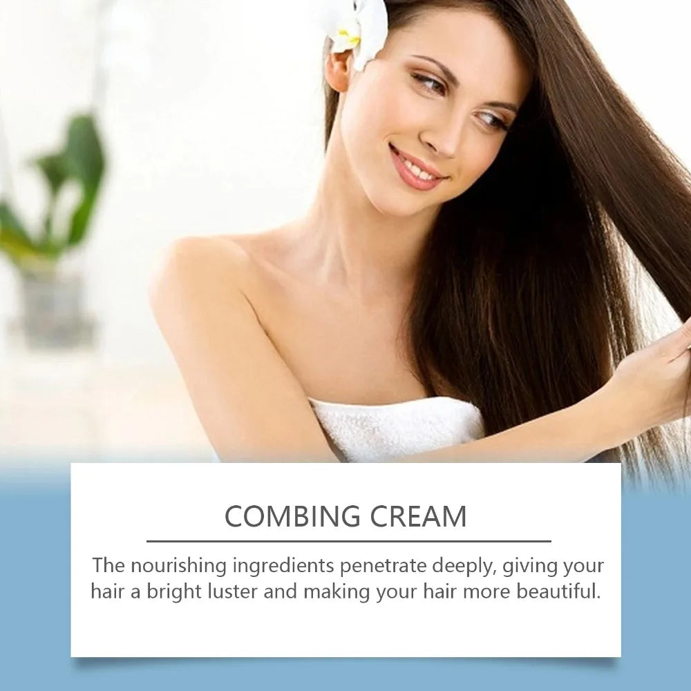 Leave-In Conditioner for Curl and Dry Hair Non-stick Hydrates Moisturize Shiny Nourishing Smoothing Anti-Frizz Care Cream 1/2pcs