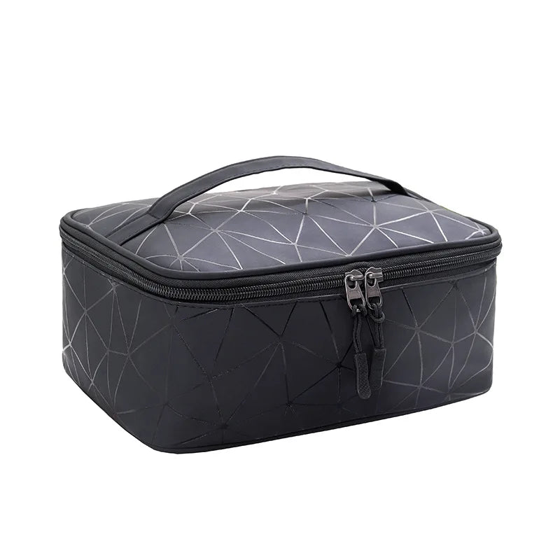 Brand Design New PU Makeup Bag Handheld Portable Women's Large Capacity Waterproof Travel Washroom Storage Bag BX018