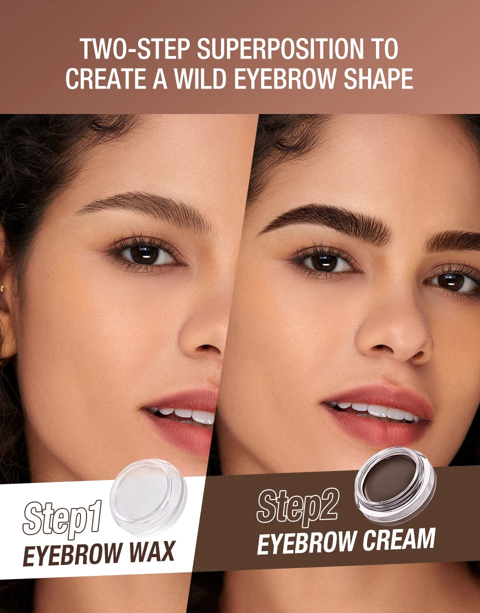 O.TWO.O Eyebrow Pomade 2-in-1 Brow Gel Wax Waterproof Long Lasting Creamy Texture Eye Brow Tint Enhancer Cosmetic Makeup