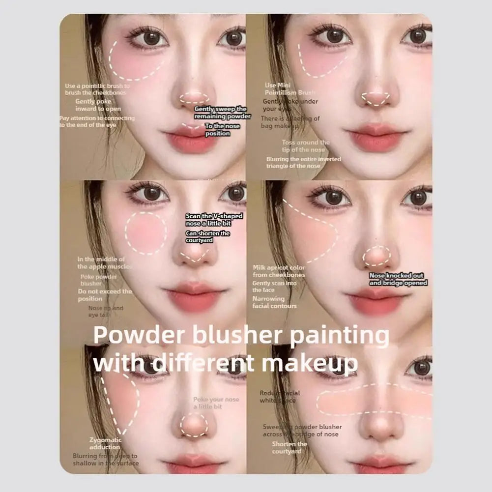 Blusher Brush Powder Blush Cream Liquid Blush Makeup Brushes Flat Small Precise Blush Brush Makeup Tools