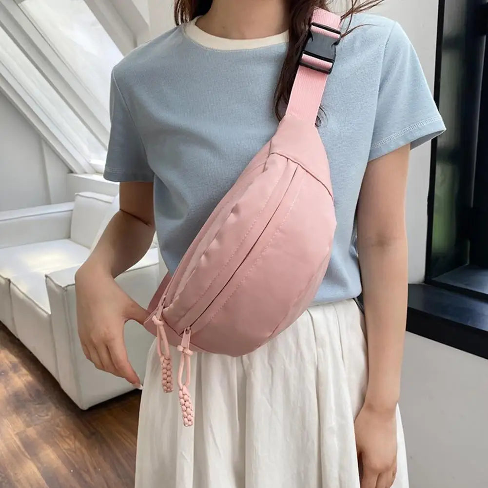 Waist Bags for Women Oxford Leisure Color Waist Bag Shoulder Crossbody Chest Bags Handbags All-match Messenger Belt Bags A3Z0