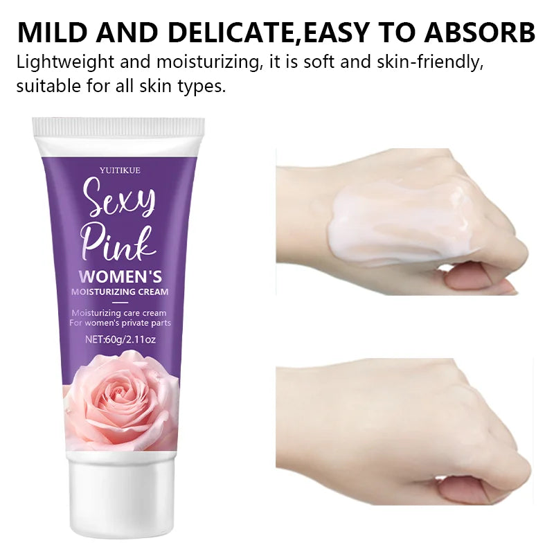 Women's Intimate Moisturizing Cream 60g - Honey Peach Essence, for Snowy Glow & Elastic Smooth Skin, Exquisite Goddess Care