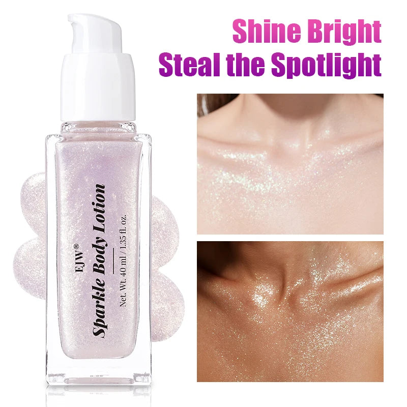 Shimmer Body Oil/Lotion,Glitter Fairy Highlight Powder Bride Wedding Highlight Powder To Create Sparkle Makeup,for Gift/Party.