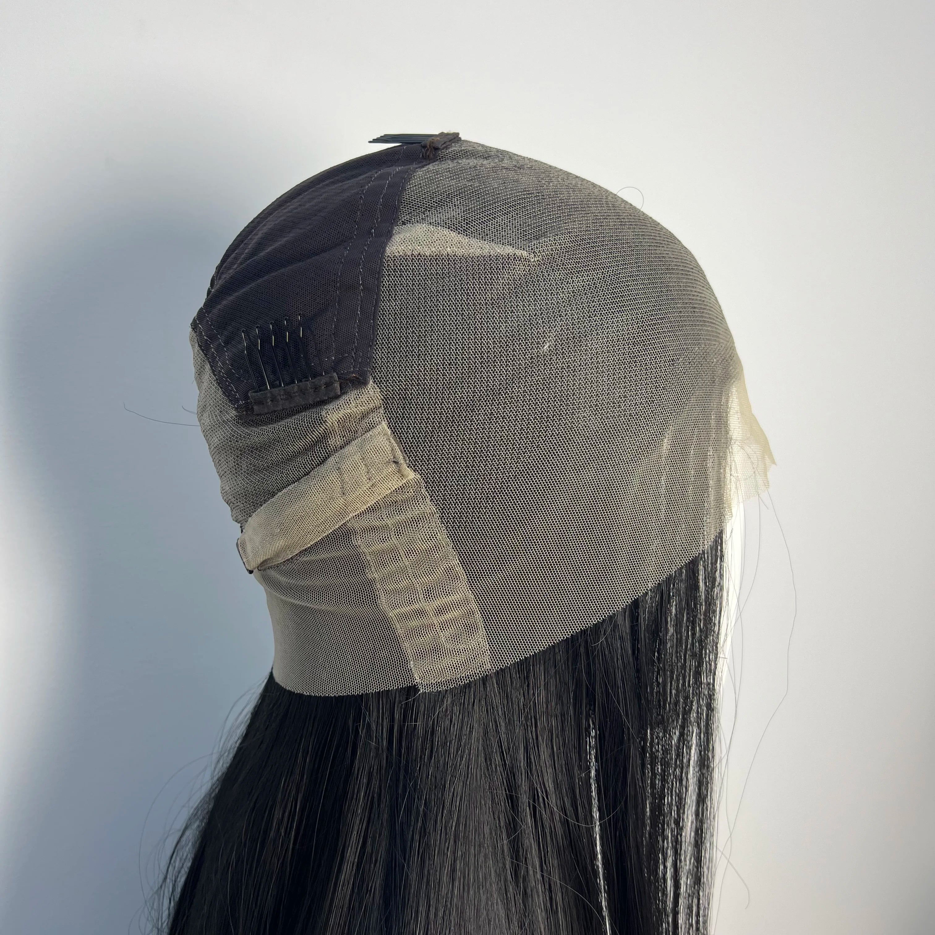 360 Lace Black Wig for Women 26inch Long Straight Hair Wigs High Quality 1B Black Synthetic Lace Wigs For Cosplay Daily Use