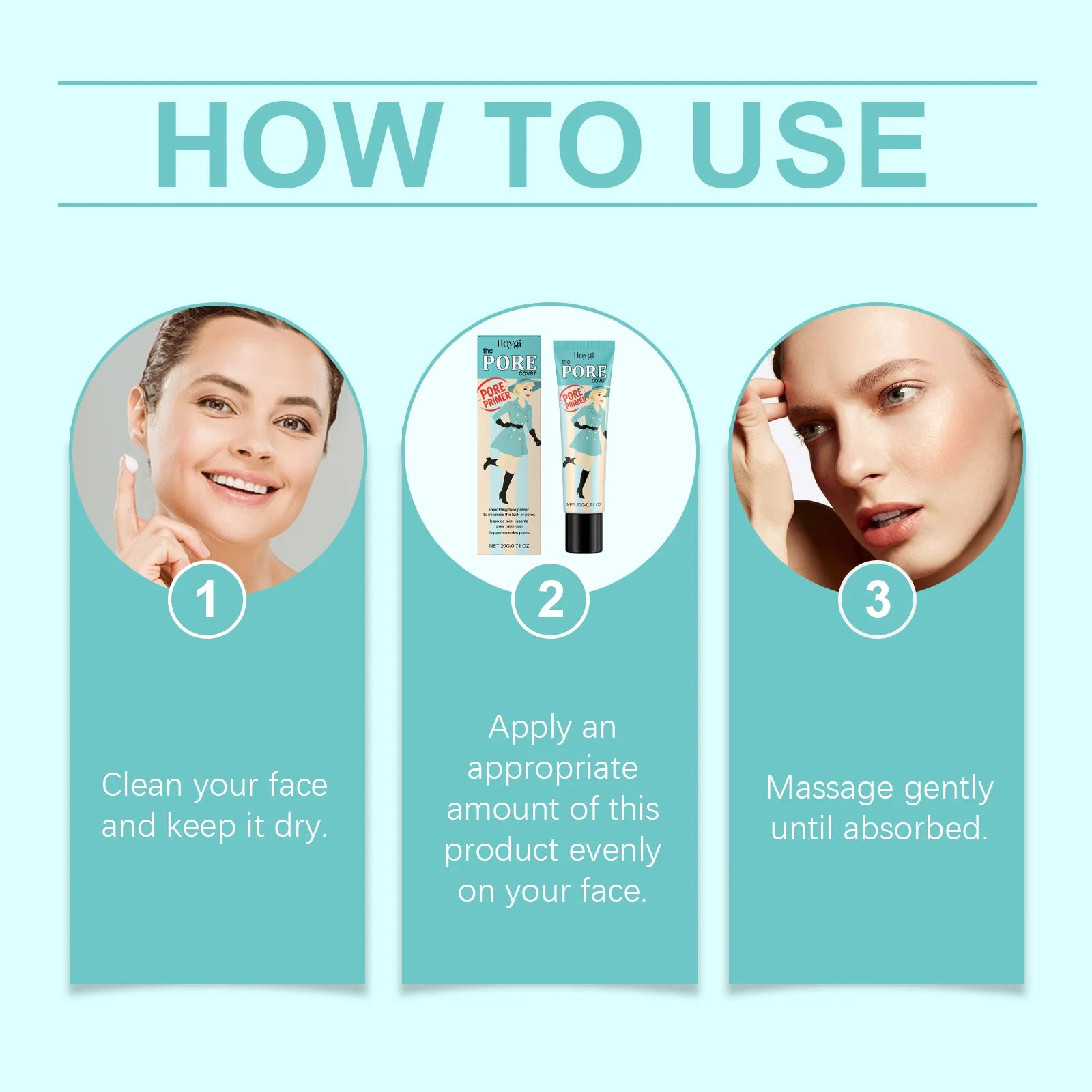 Pre-Makeup Pore Primer Even Skin Tone Oil Control Smoothing Skin Texture Invisible Pores Moisturizing Waterproof Makeup Cosmetic
