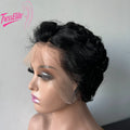 Premium Human Hair 13x4 Lace Frontal Wigs for Women 4inches Wavy Brazilian Remy Pre-Plucked Natural Hairline Ear To Ear Lace Wig
