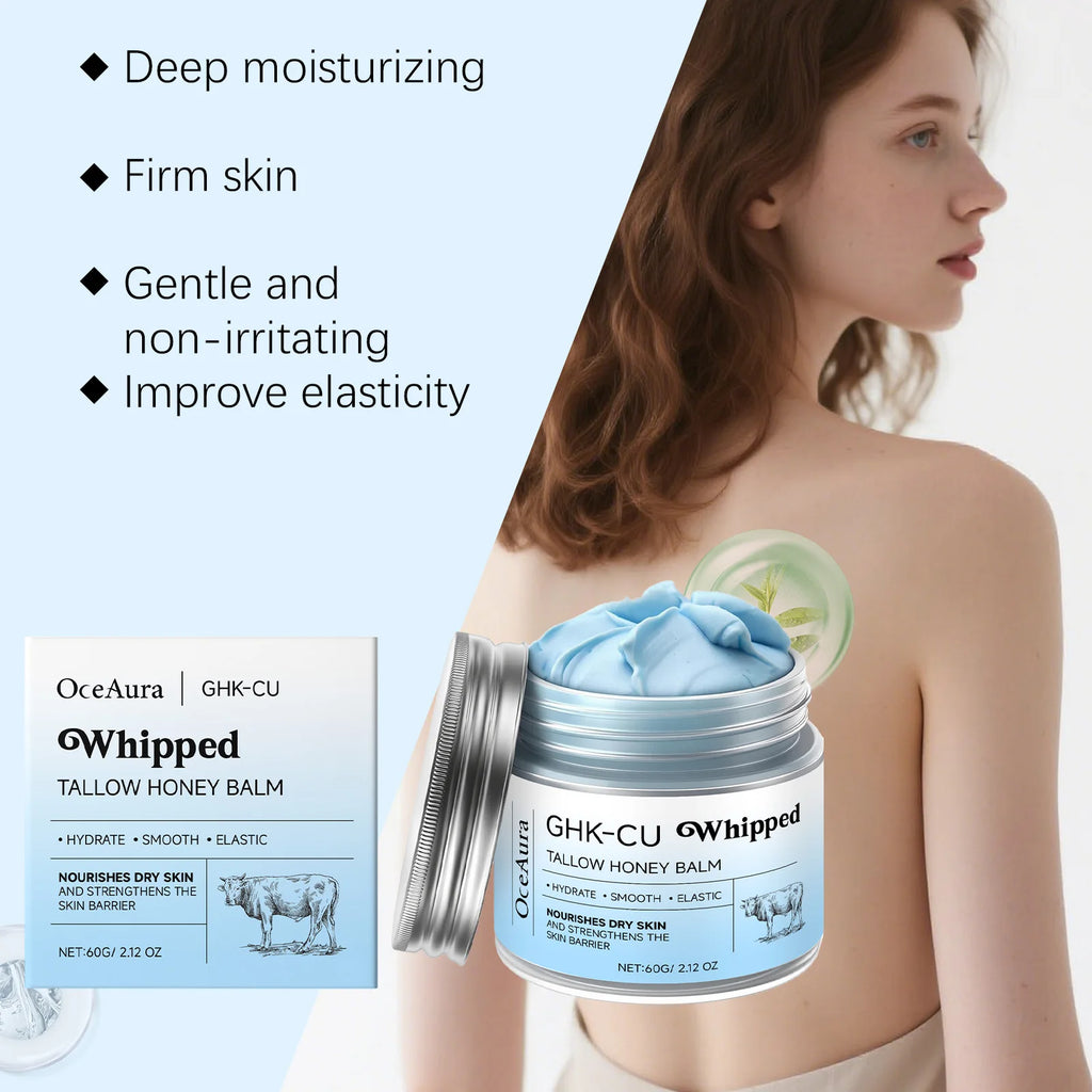 Whipped Tallow Honey Balm Deep Moisturizing for Dry Cracked Skin Non-Greasy Body Butter Brightening Tightening Face Cream Care