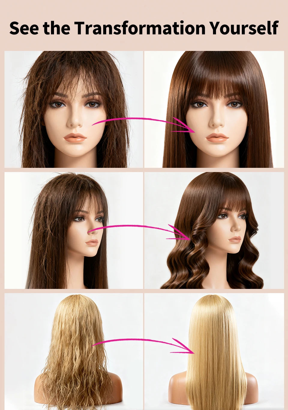 Leave-In Hair Conditioner Spray for Wig Collagen Keratin Hair Cream Smoothing Shiny Anti-Frizz Wig Detangler Spray Hair Care
