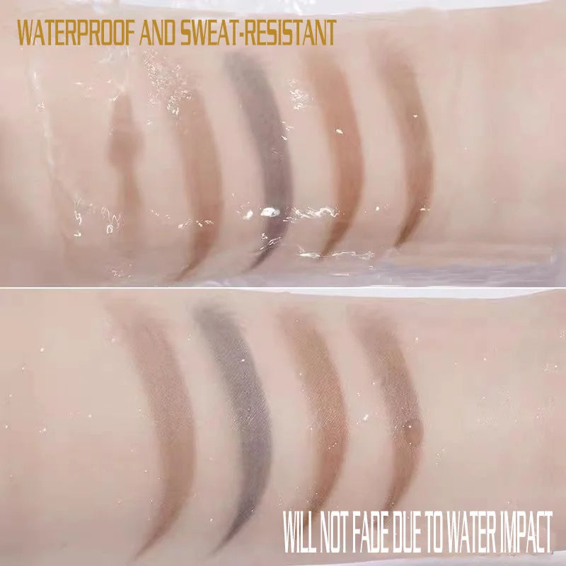 Double-ended fine-tip eyebrow pencil, waterproof, sweat-proof, smudge-proof, non-fading, natural color eyebrow pencil