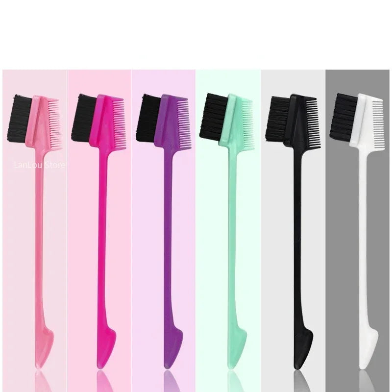 Beauty Edge Brush Comb Vendor Double Sided 3 In 1 Edge Control Brush for Baby Hair Salon Hair Comb Brushes Beauty Tools