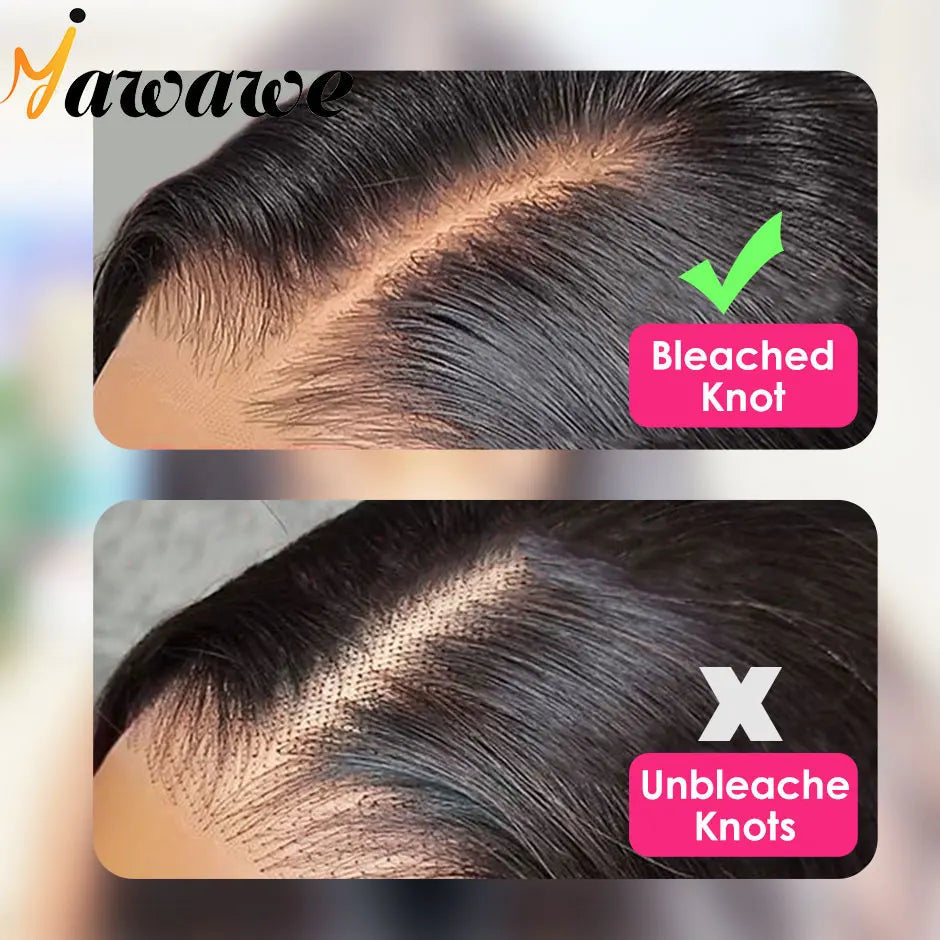 YAWAWE Glueless Wig Prebleached Knots Real Scalp Preplucked hairline Ready To Wear Go Wigs Precut Lace Water Wave Glueless Wigs