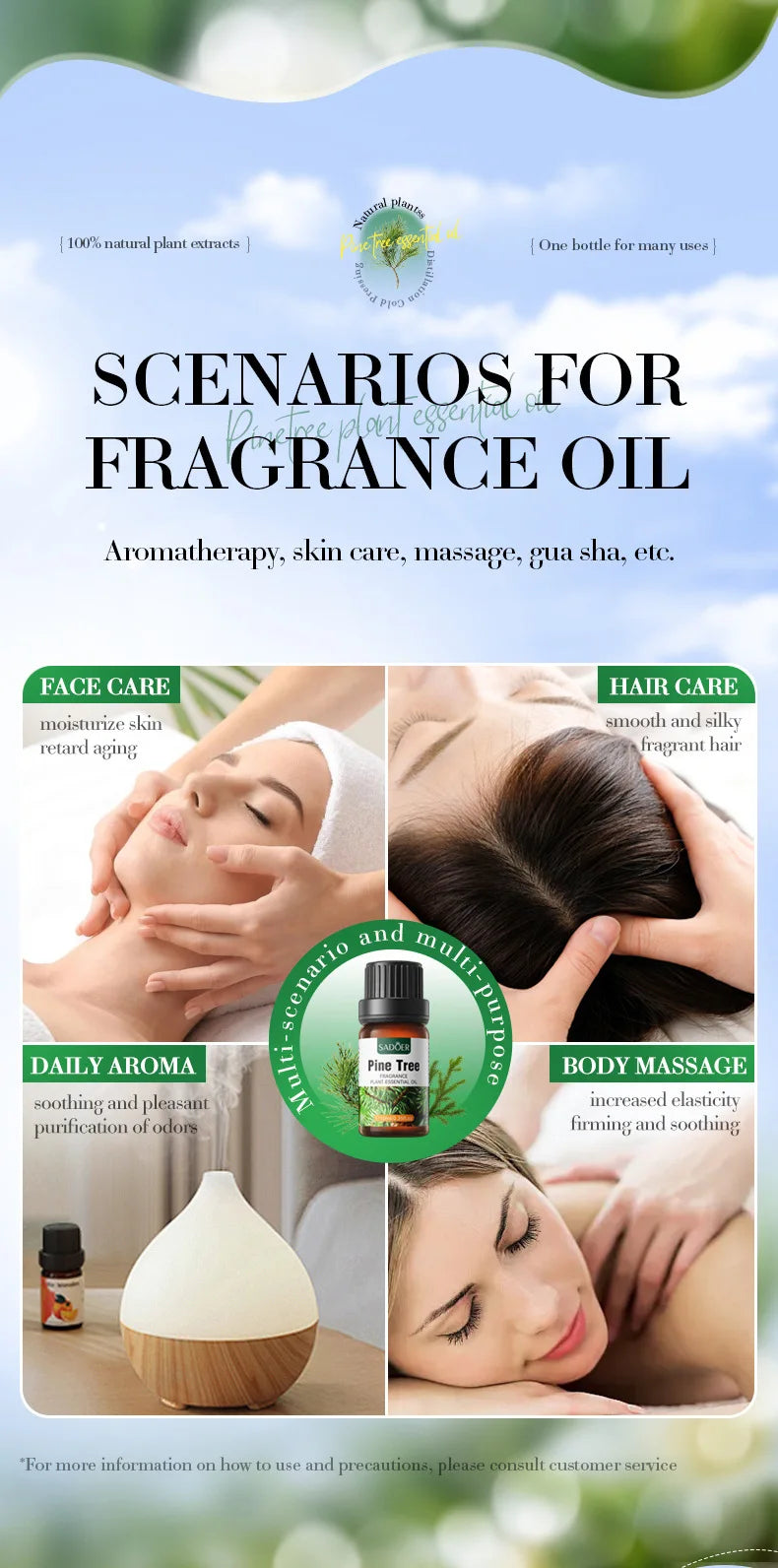 Organic Aromatherapy Essential Oils Pure Plant Oil Diffusers Humidifiers Hair Body Care Candle Making Lavender Chamomile