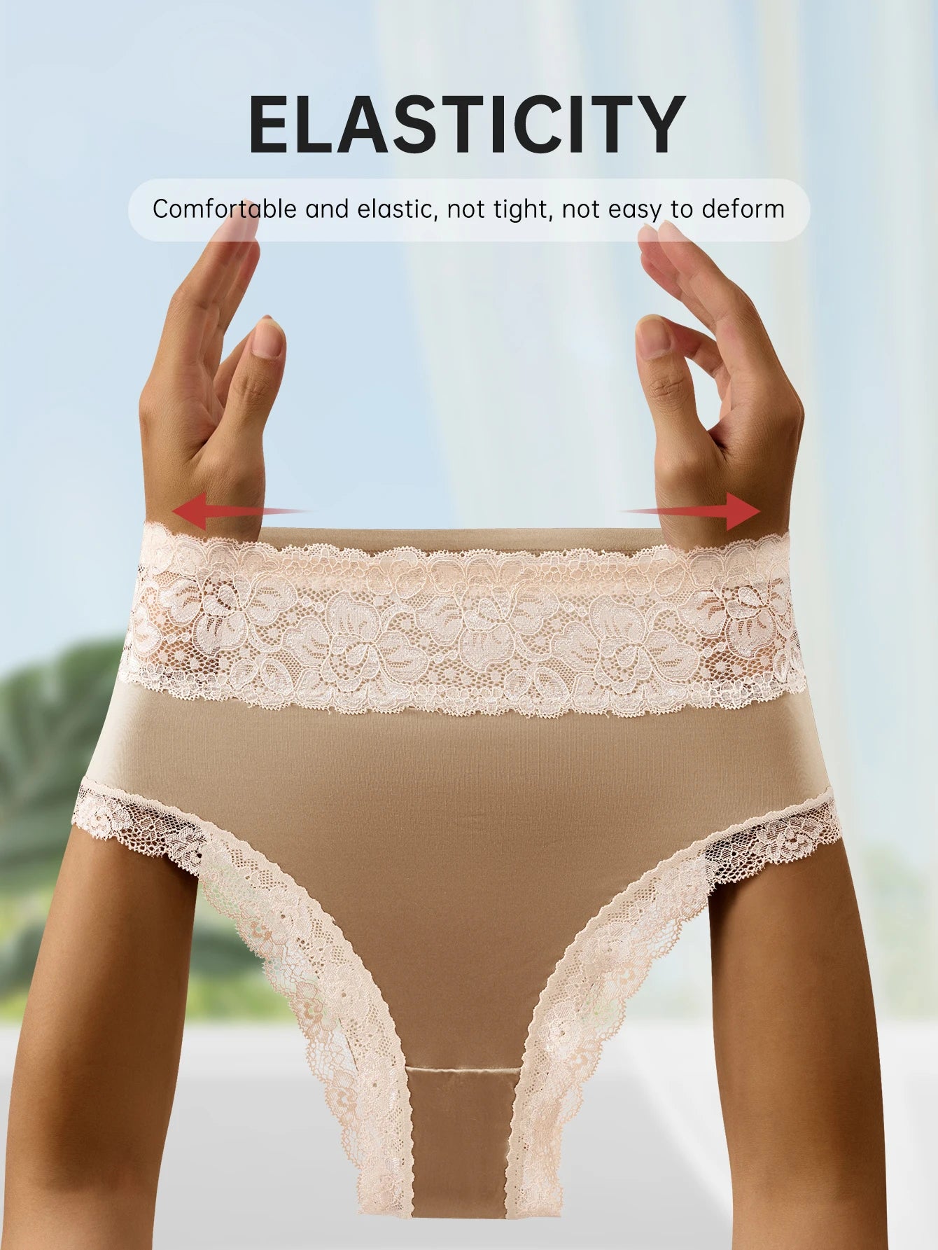 Elegant Lace Women’s Underwear - Mid-Waist Design, Soft & Breathable, Comfortable & Feminine Fit, Perfect for Date Nights