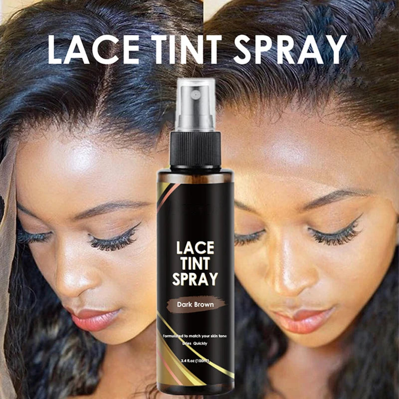 Lace Tint Spray For Wig Seamless Finish 100Ml Lace Tint Melting Mousse For Invisible Hairlines Long Lasting Wig Repair Tools