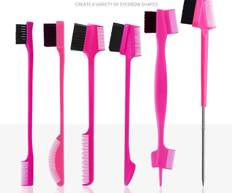 Beauty Edge Brush Comb Vendor Double Sided 3 In 1 Edge Control Brush for Baby Hair Salon Hair Comb Brushes Beauty Tools