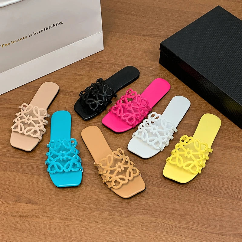Women's Sandals Summer Slipper Ladies Slides Sandals Fashion Design Beach Flip Flops Flat Shoes Shoes for Women Slippers Zapatos