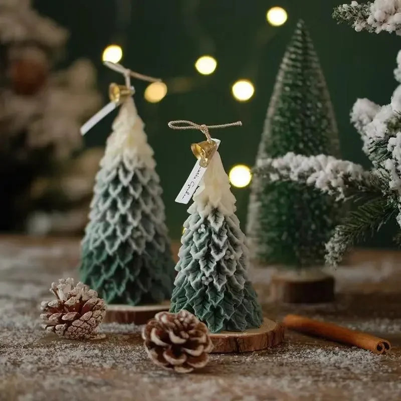 Scented Candles Christmas Tree Candles High-quality Appearance Gifts Fresh Souvenirs Carved Candles Cedar