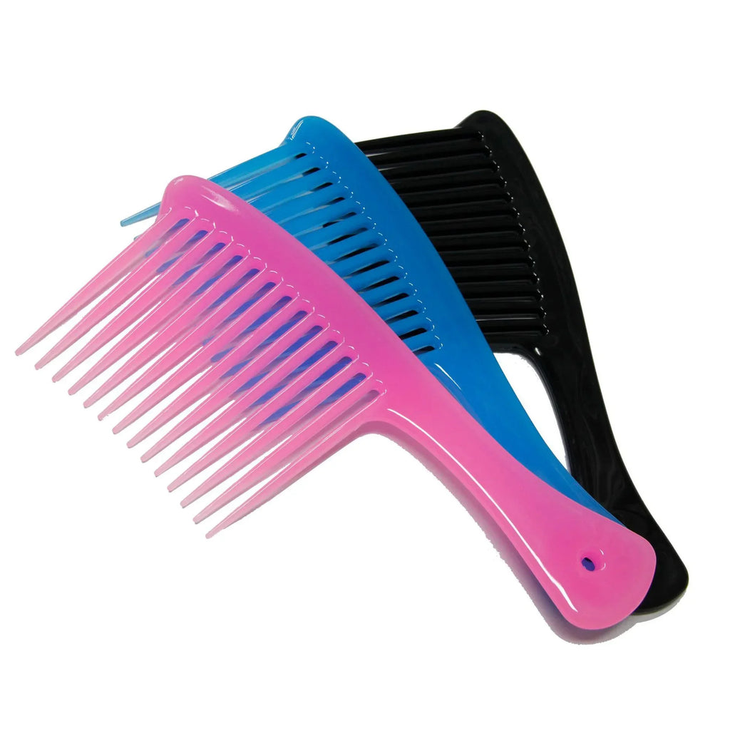 Wide Tooth Smooth Hairdressing Comb Big Size Wet Long Curly Hairbrush Salon Detangling Hair Styling Tools Coarse Wide Spikes