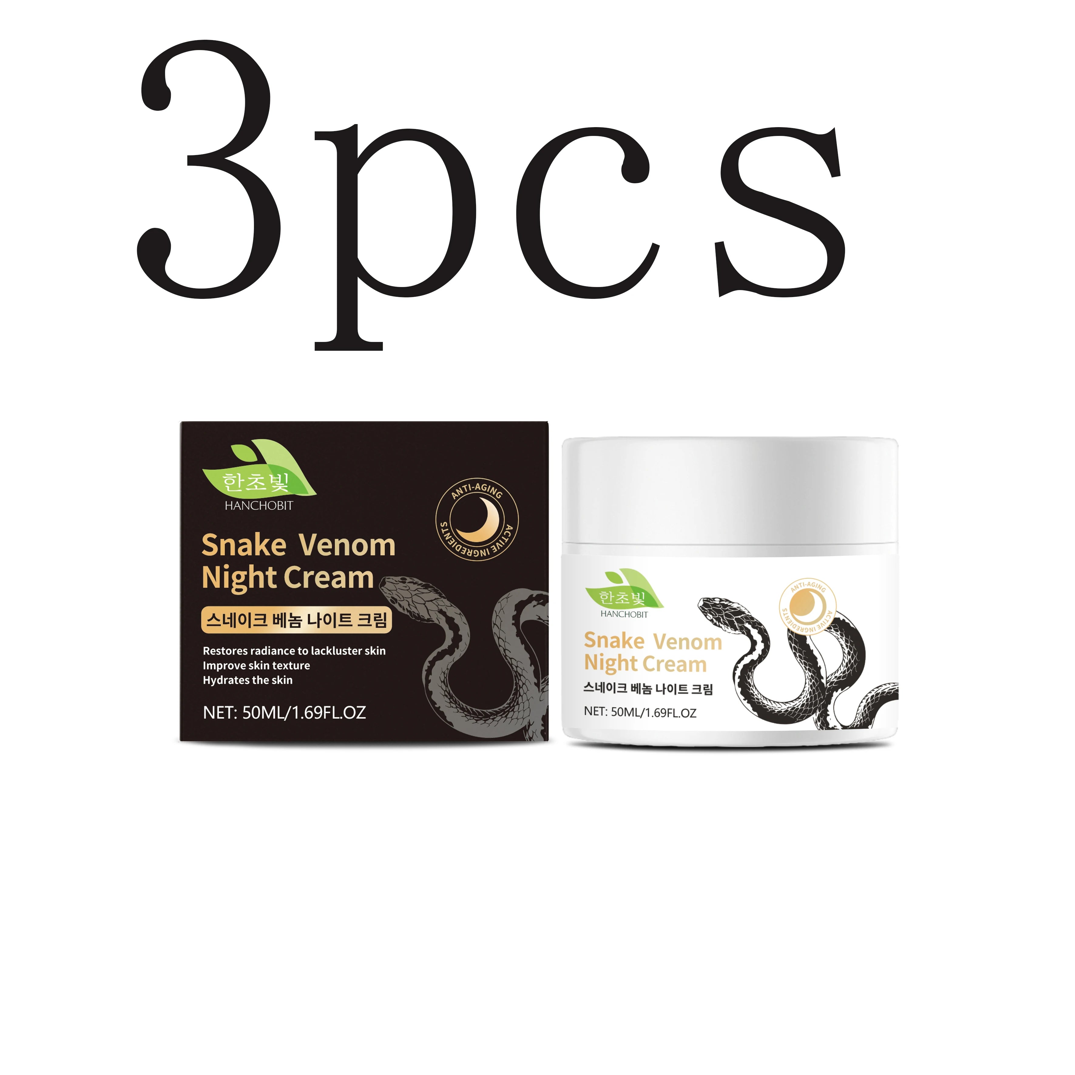Snake Venom Night Cream: Daily Facial Care for Deep Nourishment, Refining Skin Texture, and Delivering a Smooth Complexion