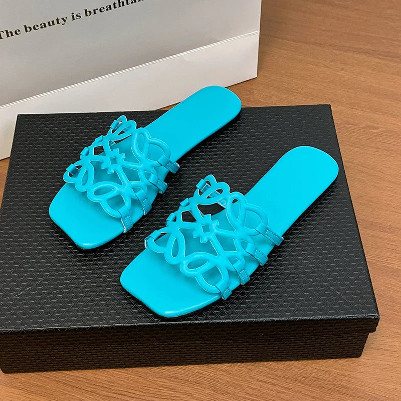 Women's Sandals Summer Slipper Ladies Slides Sandals Fashion Design Beach Flip Flops Flat Shoes Shoes for Women Slippers Zapatos