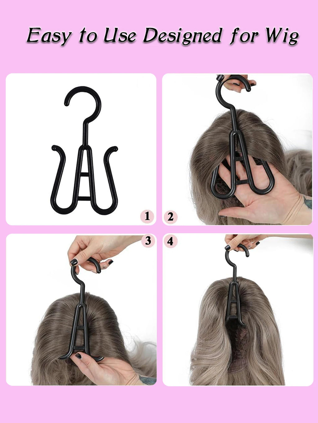 Wig Storage Bag For Long Hair Extension Storage Bag With Hanger For Wigs Hair Extensions Hairpiece Wig Bag With Black Wig Hanger