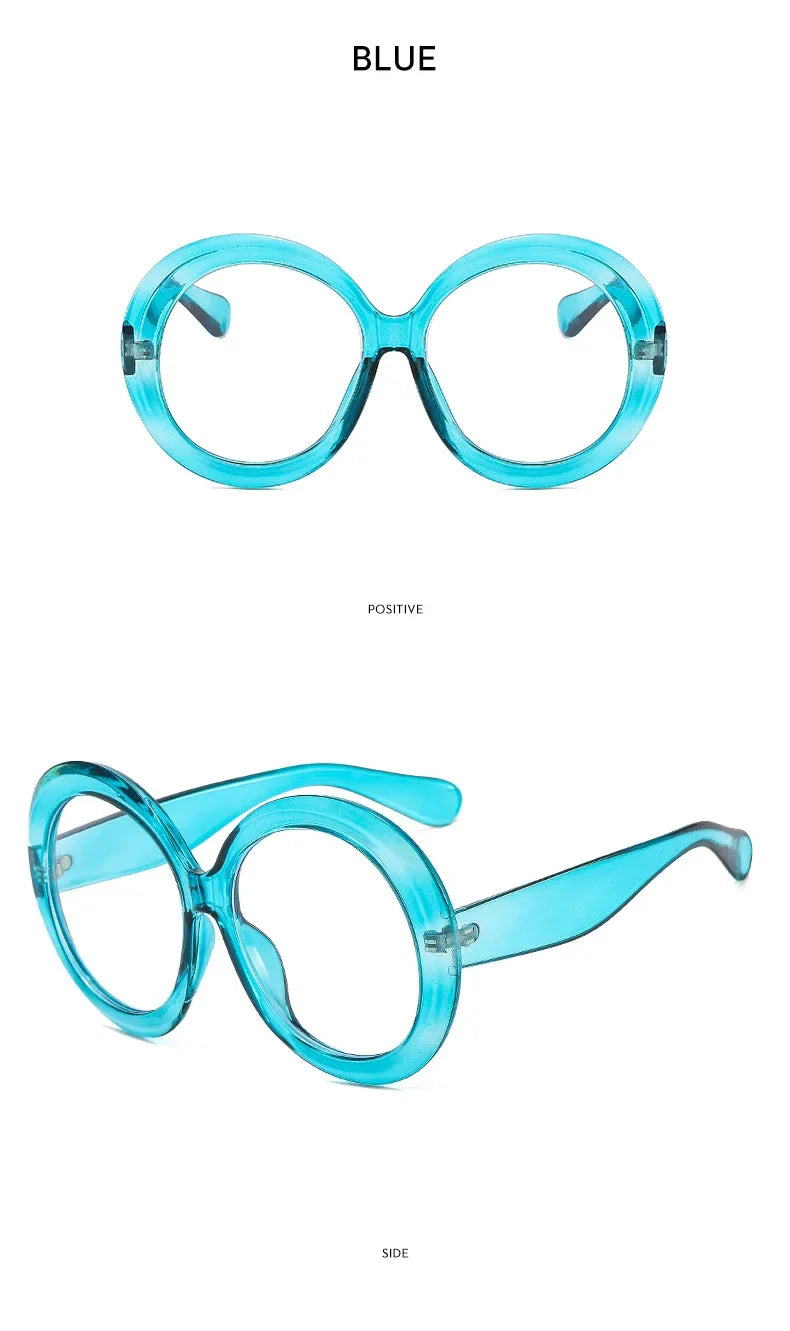 Oversized Round Sunglasses Women Men Luxury Brand Big Frame Sun Glasses Goggles Large Shades Unisex Riding Eyeglasses