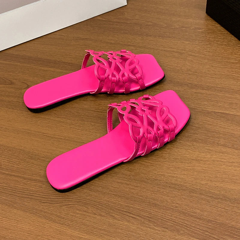 Women's Sandals Summer Slipper Ladies Slides Sandals Fashion Design Beach Flip Flops Flat Shoes Shoes for Women Slippers Zapatos