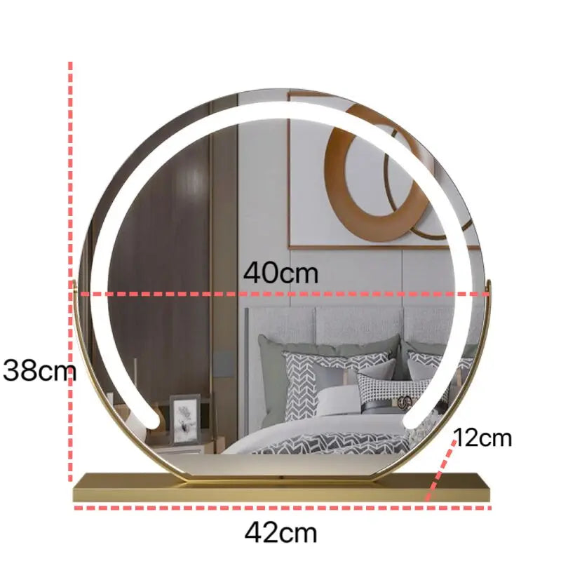 Vanity Makeup Mirror with Lights Detachable 15x Magnification 3 Color Lighting Modes Touch Screen Control 360°Rotation