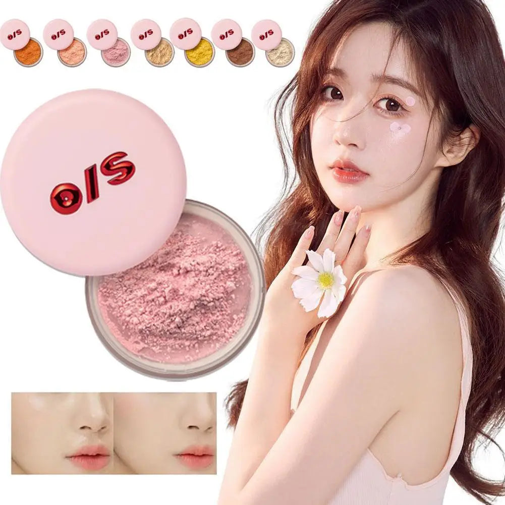 6 Color Setting Powder Matte Lasting Oil Control Hidden Honey Powder Pore Setting Powder&143ml Waterproof Setting Powder Spray