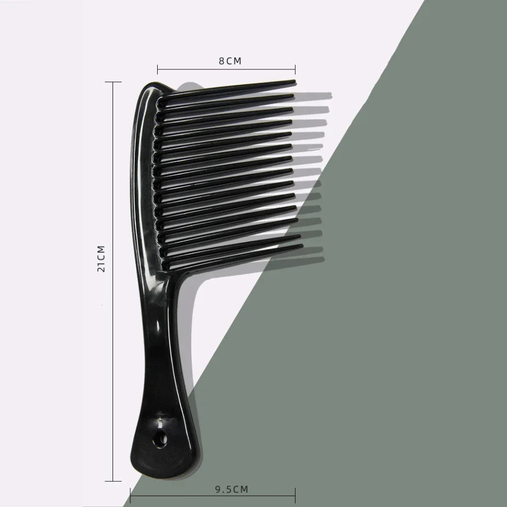 Wide Tooth Smooth Hairdressing Comb Big Size Wet Long Curly Hairbrush Salon Detangling Hair Styling Tools Coarse Wide Spikes
