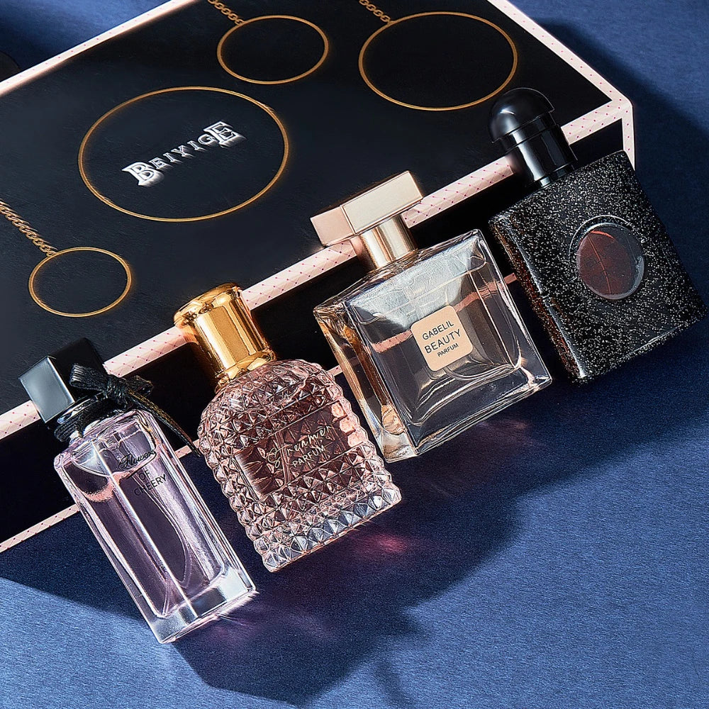 Men Perfume Gift Box 100ml Four Piece Set Lasting Fragrance Body Spray Plant Floral Scent Pheromone Cologne Perfumes Men's Gifts