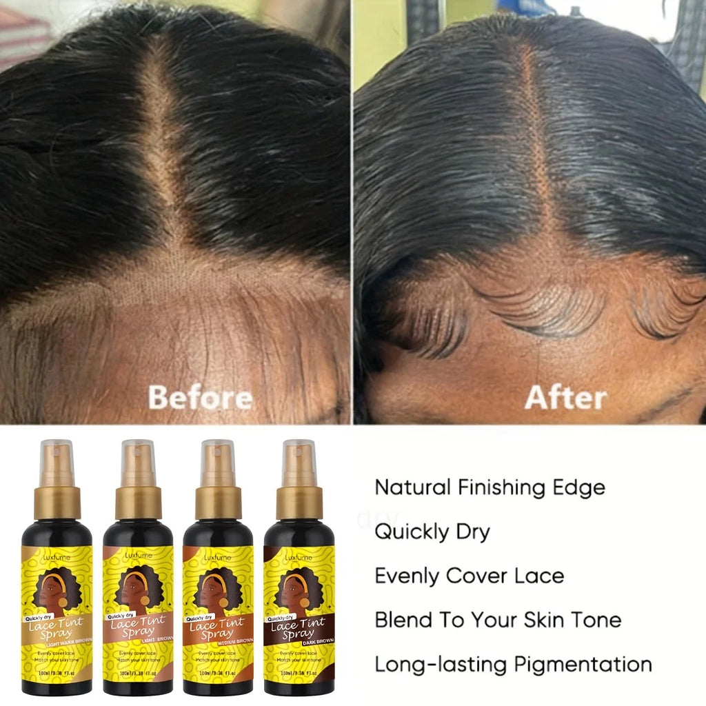 Lace Tint Spray For Wigs,Natural Root Touch Up Hair Spray,Long Lasting Lace Melt Spray,Matches The Skin Colour,Natural Looking