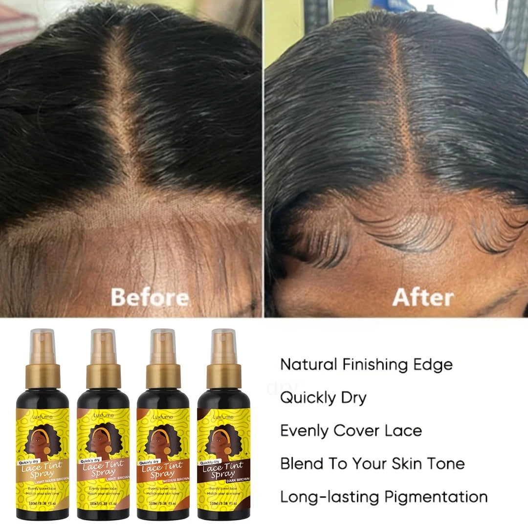 Lace Tint Spray For Wigs,Natural Root Touch Up Hair Spray,Long Lasting Lace Melt Spray,Matches The Skin Colour,Natural Looking