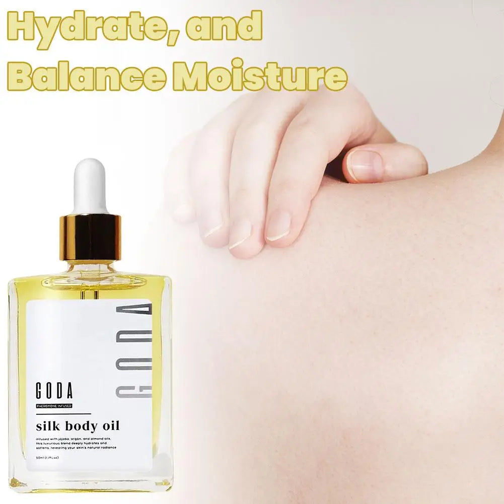 GODA Silk Body Oil Pheromone Fragrance Essential Oil Crafted For Mature Skin Promotes Skin Renewal Reduce Blemish Body Skincare