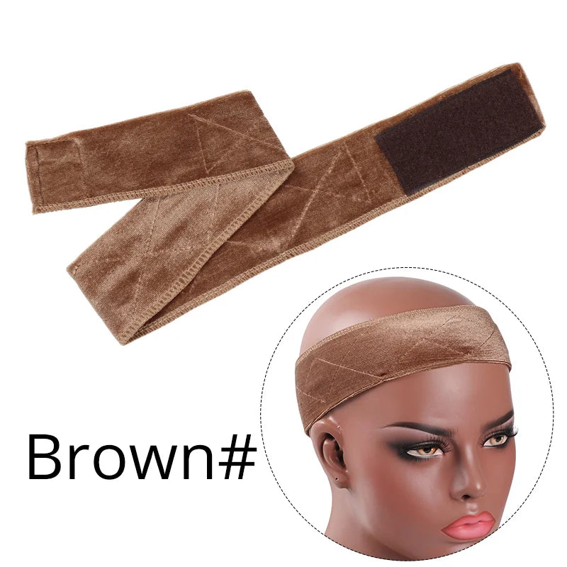 Silicon Wig Band Elastic Wig Grip Brown Transparent Black Headband For Fix Wigs Beige Hair Band Without Gel Or Glue Non Slip