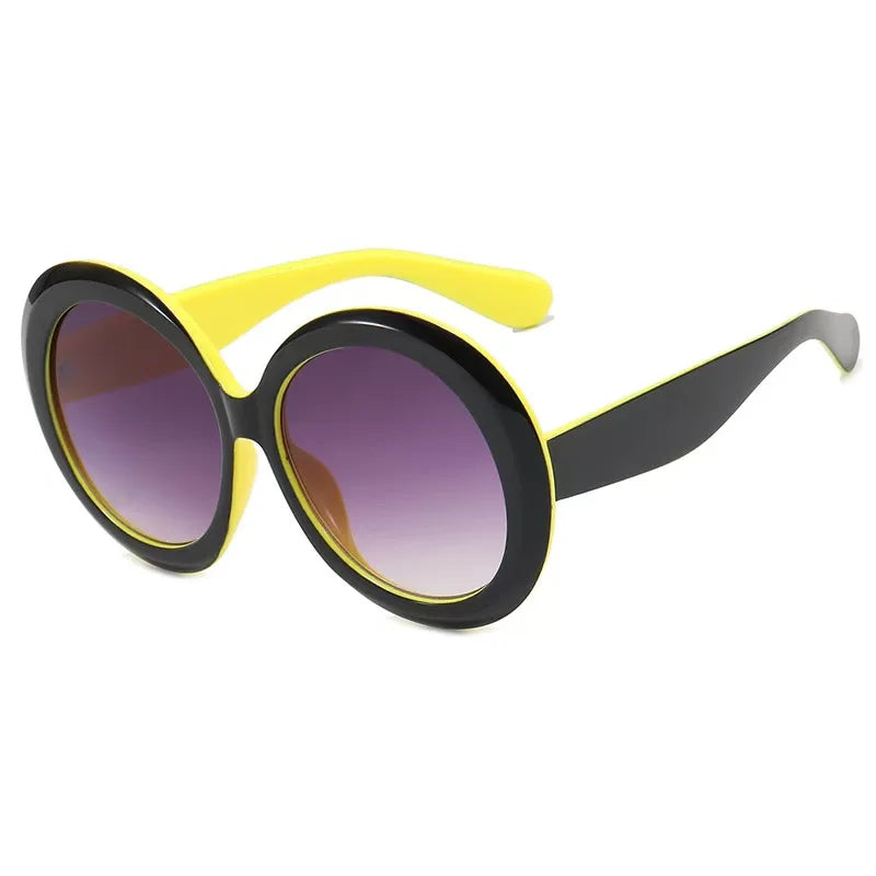 Oversized Round Sunglasses Women Men Luxury Brand Big Frame Sun Glasses Goggles Large Shades Unisex Riding Eyeglasses