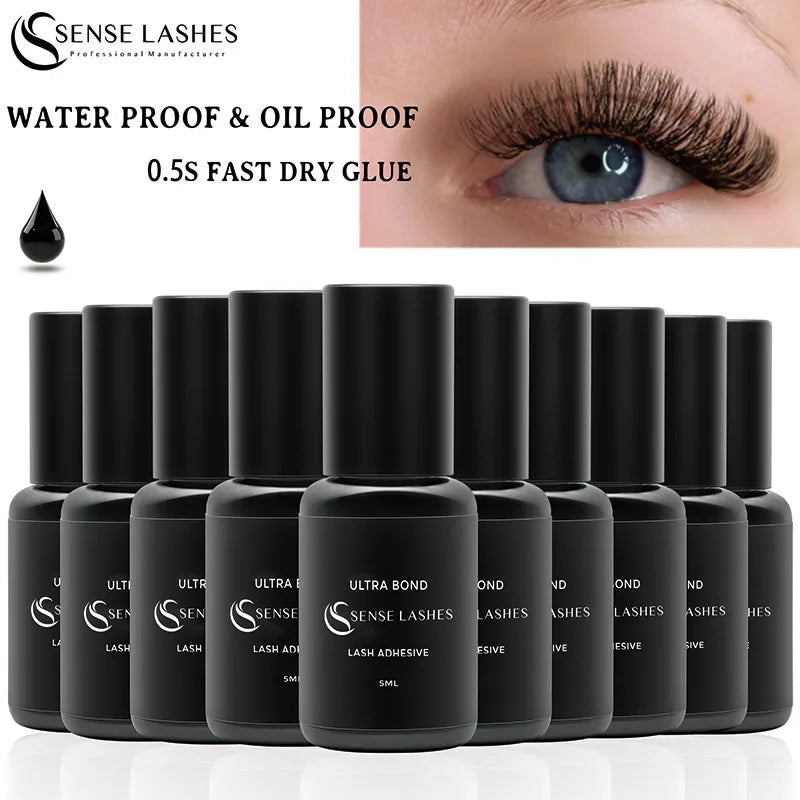 SENSE LASHES 5ml Eyelash Glue Fast Drying Strong Water-proof Oil-proof Lash Adhesive pegamento extensiones de pestañas