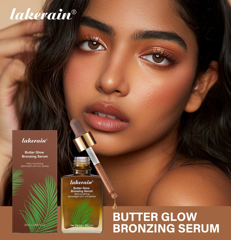 Butter Glow Bronzing Serum Innovative Nourishing Skincare Bronzing Drops for Radiant Natural Sunkissed Complexion Sunkissed Glow