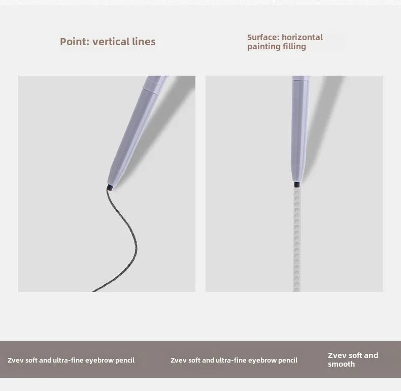 Double-headed eyebrow pencil, long-lasting and non-smudged fine-headed eyebrow pencil for students with exquisite eye makeup