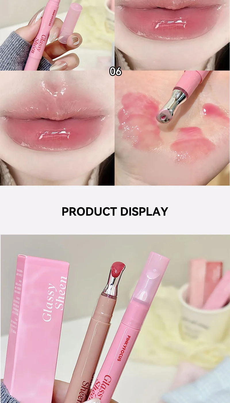 Pinkyfocus Lip Gloss Is Moisturizing, Natural, Easy to Apply, Has a Water-Gloss Finish, Does Not Stick to the Cup, Does Not Show Lip Lines, Is Non-Sticky, Enhances Lip Volume, Brightens the Complexion, High-End Versatile Kore