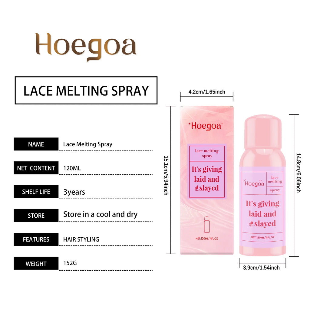 Wig Adhesive Spray Water-Resistant Easy To Use For Lace Front Wig Gentle Formula Easy Removal Strong Invisible Lace Glue Spray