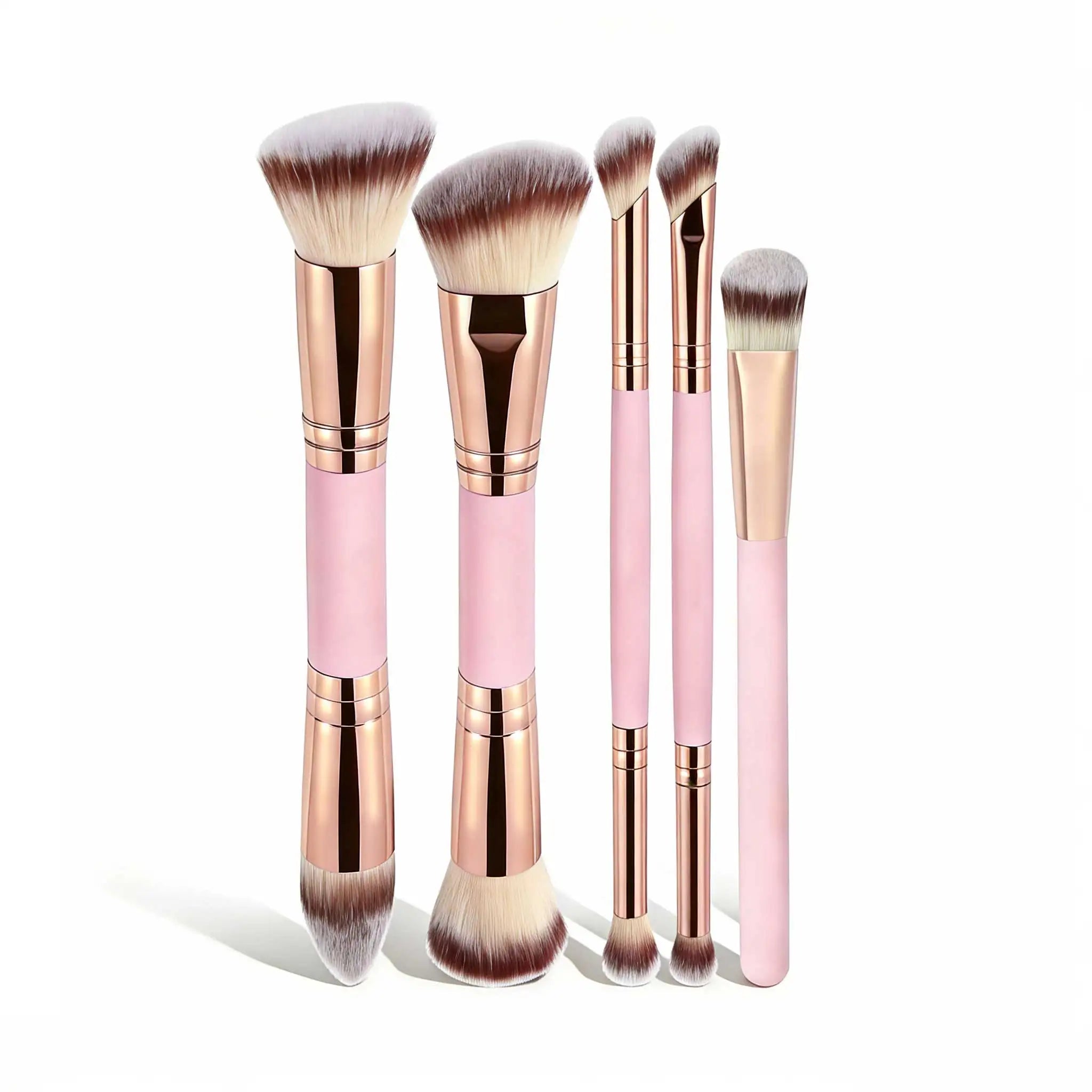 Makeup Brush Set 5pcs Makeup Brushes Double Sided Foundation Triangle Contour Blush Highlight Blending Eyebrow Brush Eyeshadow B