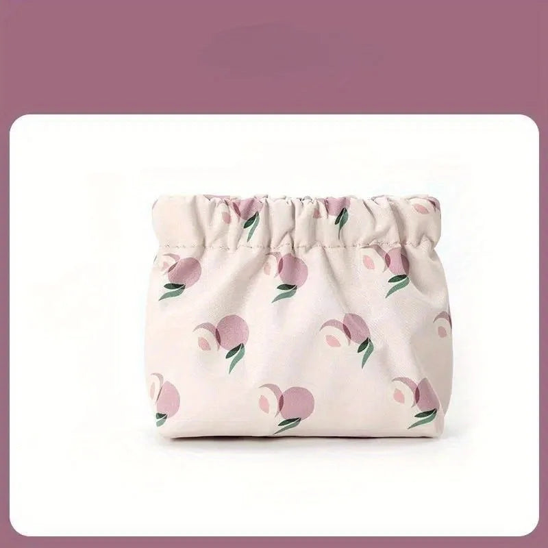 1pc Water-Resistant Cosmetic Bag Set - Small Makeup Pouches with Self-Closing Top for Women Travel, Purse, and Organization