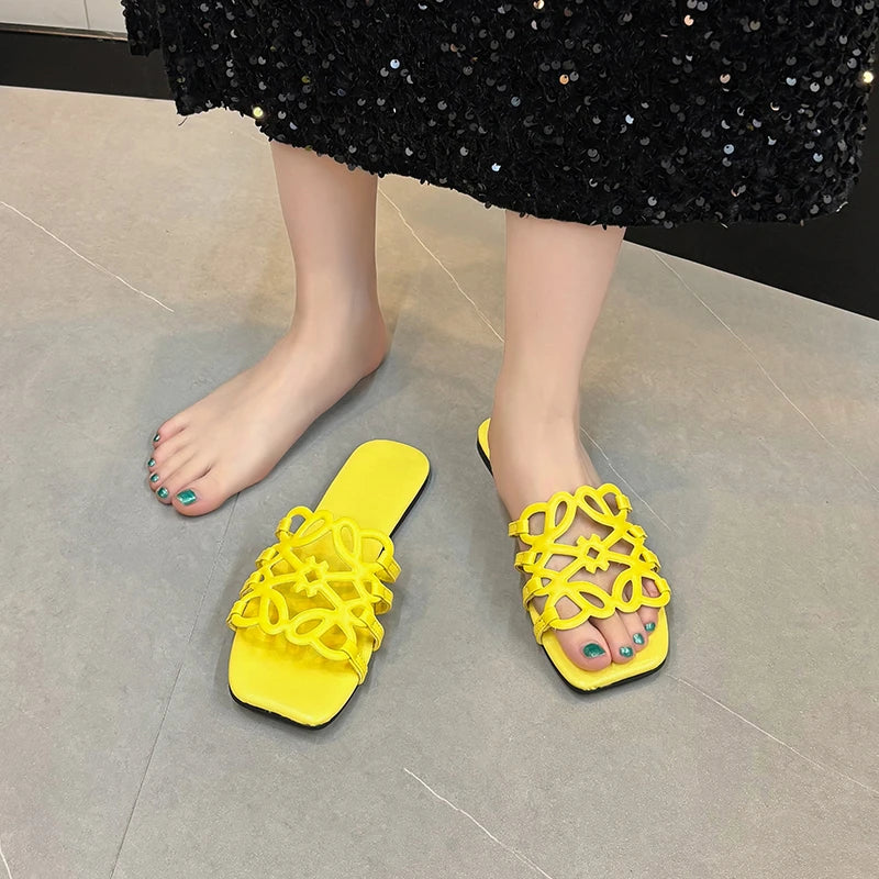 Women's Sandals Summer Slipper Ladies Slides Sandals Fashion Design Beach Flip Flops Flat Shoes Shoes for Women Slippers Zapatos