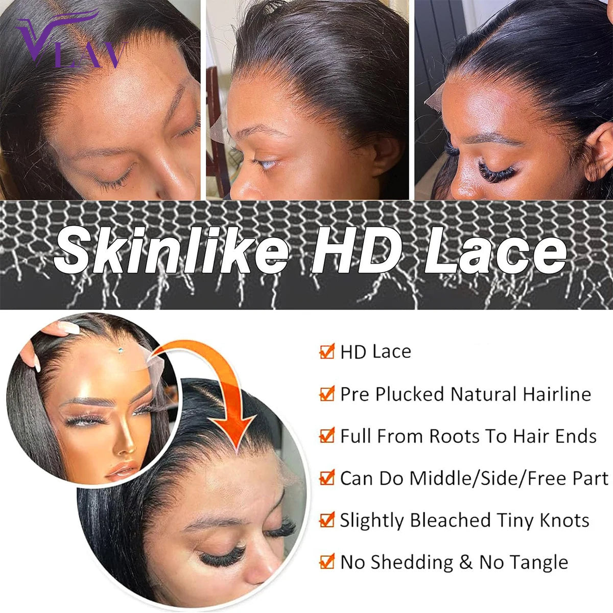 Real HD Lace 4×4/5×5 HD Lace Glueless Frontal Wigs Human Hair Wig For Woman Melt Skins Wig 13×4 HD Lace Front Wig Silky Straight