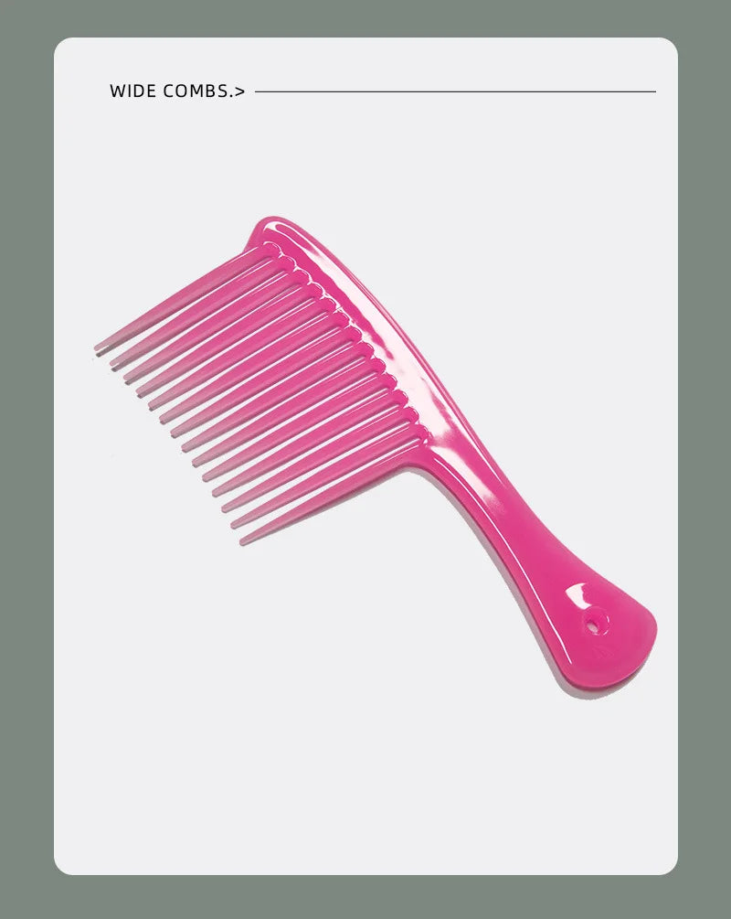 Wide Tooth Smooth Hairdressing Comb Big Size Wet Long Curly Hairbrush Salon Detangling Hair Styling Tools Coarse Wide Spikes